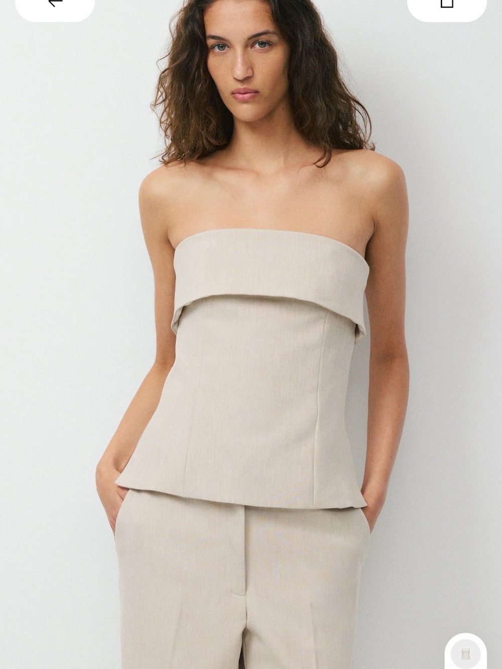 Aritzia Element Tube Top - Heather Matte Pearl